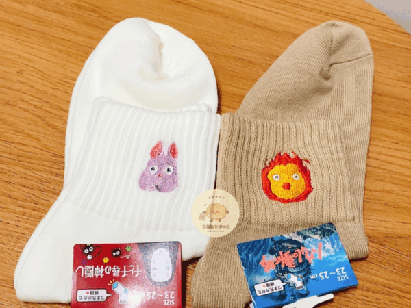 〖現貨選品〗吉卜力 簡約刺繡短襪系列
