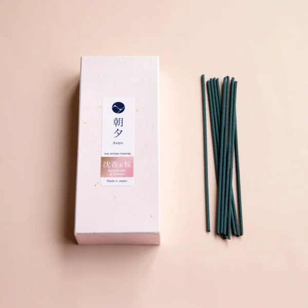 ‹日本線香品牌 ¦ 朝夕› 低煙線香系列 - 櫻花&沉香 40G