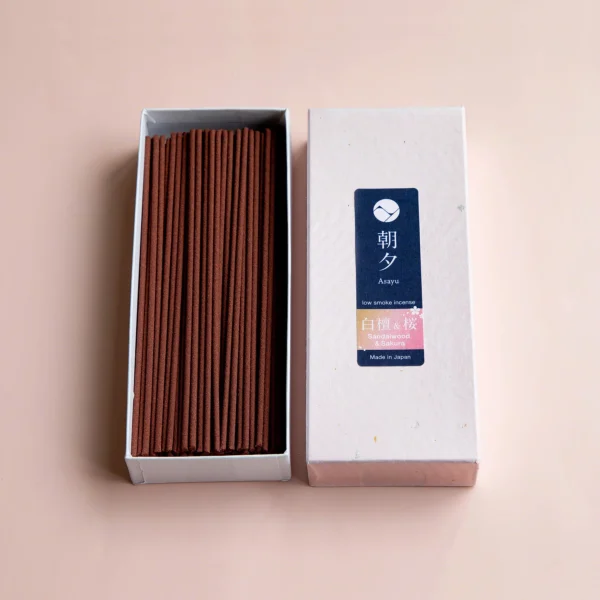 ‹日本線香品牌 ¦ 朝夕› 低煙線香系列 - 櫻花&白檀 40G