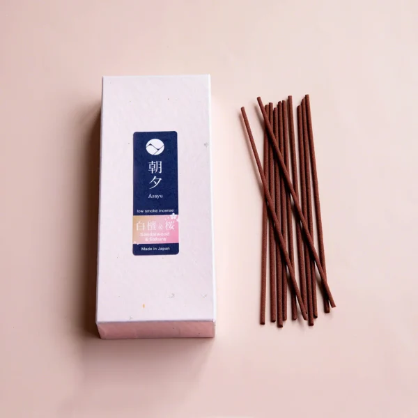 ‹日本線香品牌 ¦ 朝夕› 低煙線香系列 - 櫻花&白檀 40G