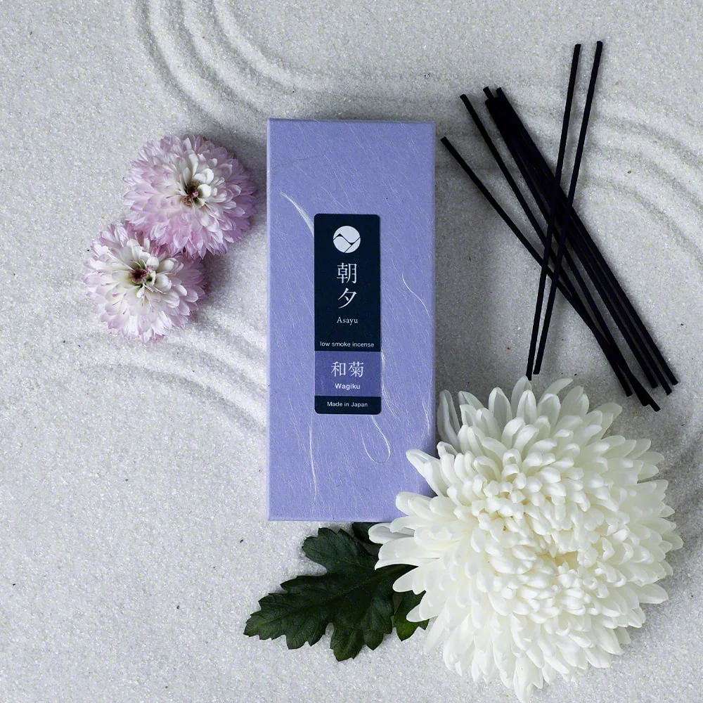 ‹日本線香品牌 ¦ 朝夕› 低煙線香系列 – 和菊 40G