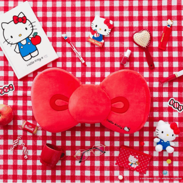 日雜附錄 Hello Kitty復古柔軟蝴蝶結造型抱枕